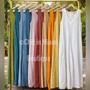 Puro Lino Italian Linen Jumpsuit ~NEW COLORS!